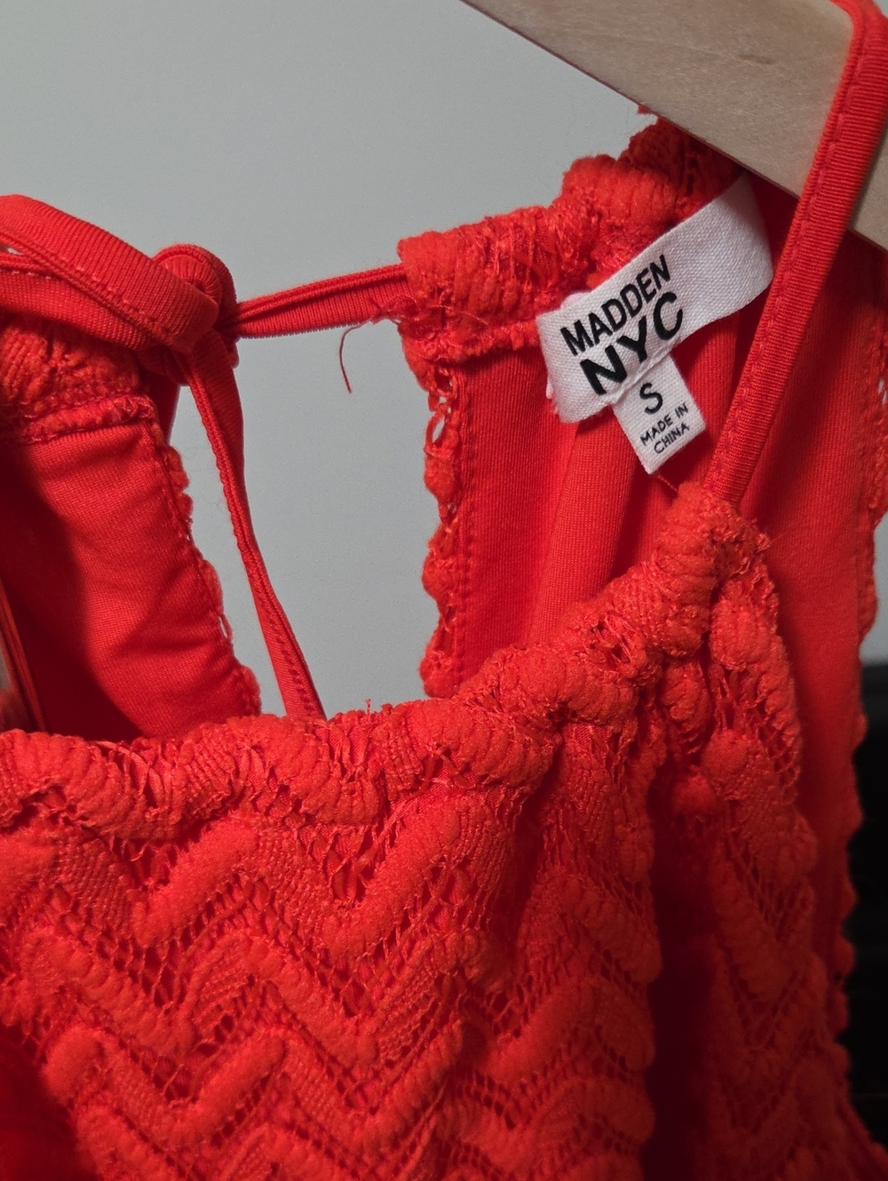 Madden NYC Bodycon Orange red Dress /Worn once/ too small in perfect condition - Picture 4 of 5